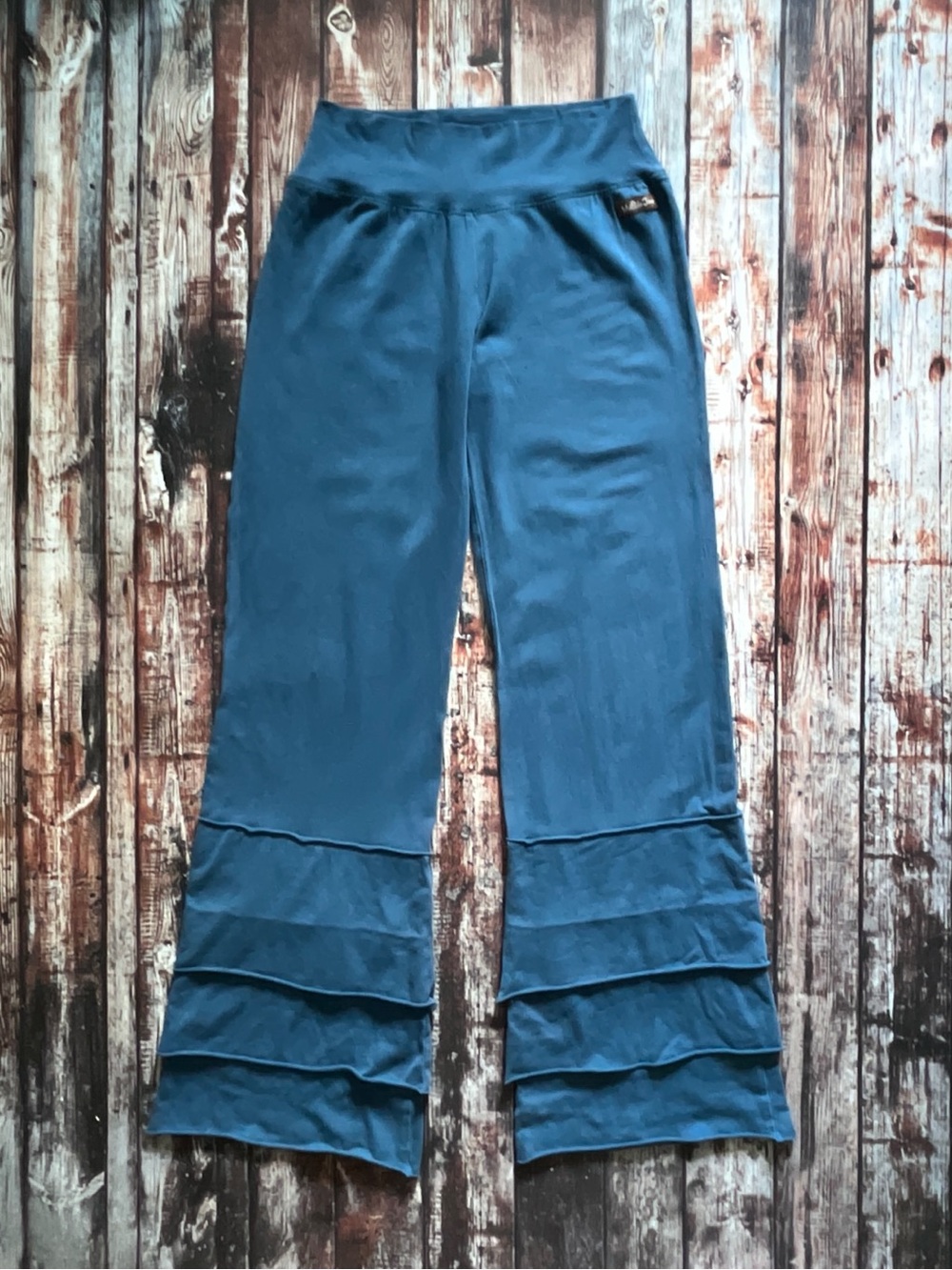 Matilda Jane Good Hart Teal Blue Tiered Flare Finn Pants